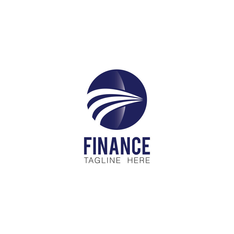 矢量的蓝色金融logo