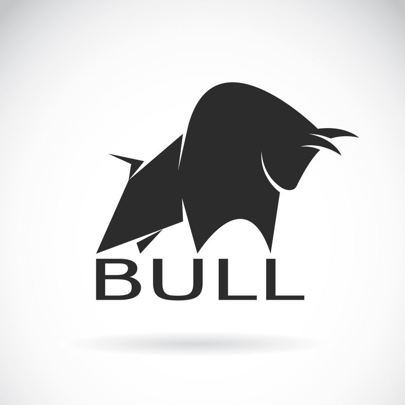 公牛形象的矢量logo设计