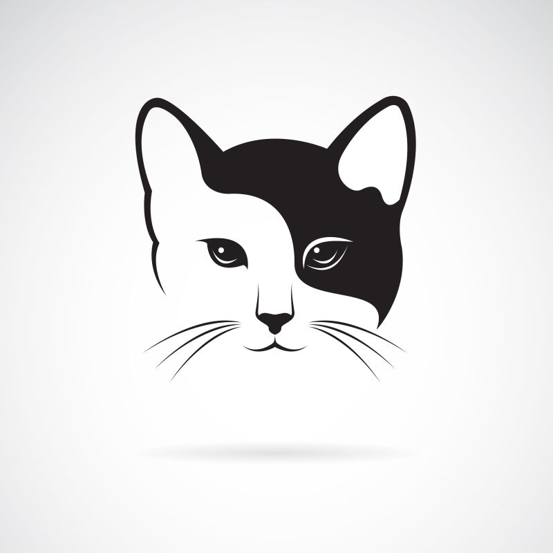 矢量猫脸logo徽标