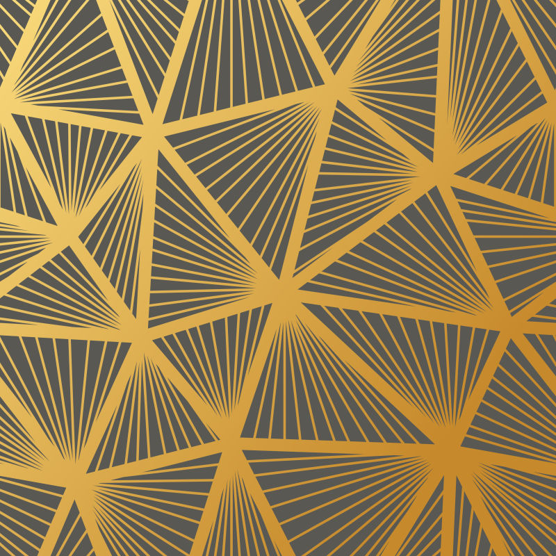矢量抽象金色几何装饰线条元素背景