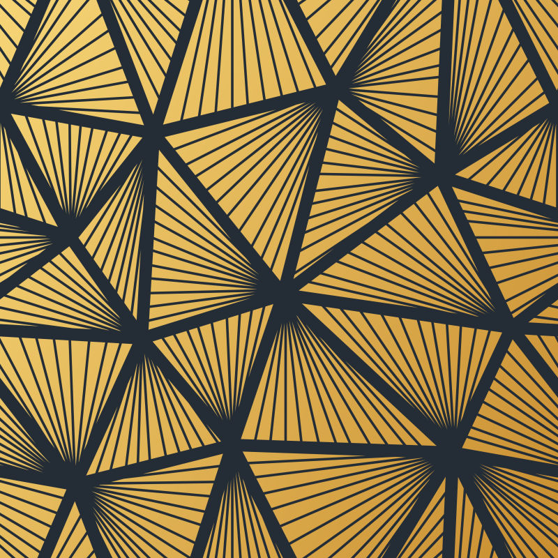 抽象矢量金色几何装饰艺术背景