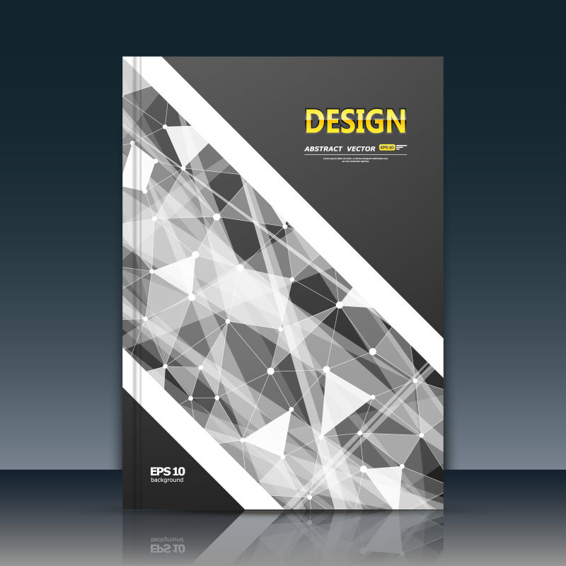 抽象的白色图案书刊封面矢量设计