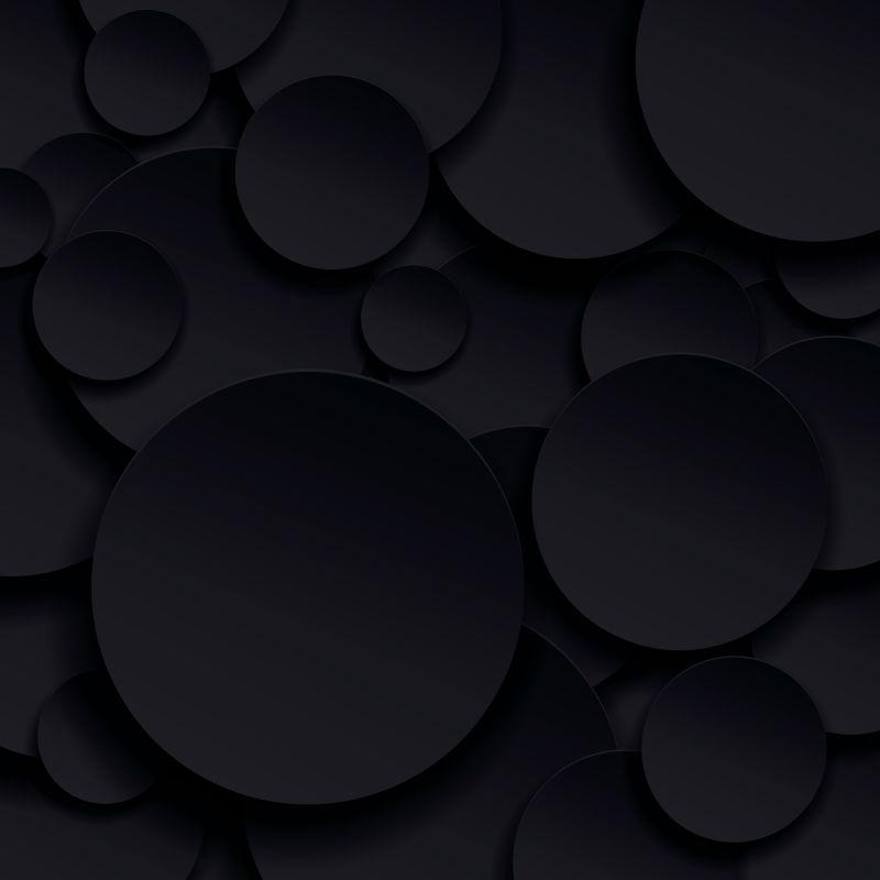 抽象黑色圆形矢量背景
