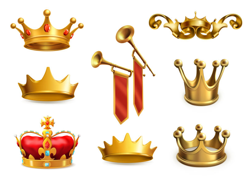 矢量金色皇冠设计图标