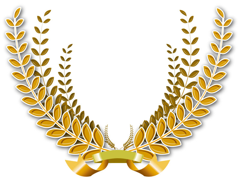 创意矢量金色麦穗元素徽章设计