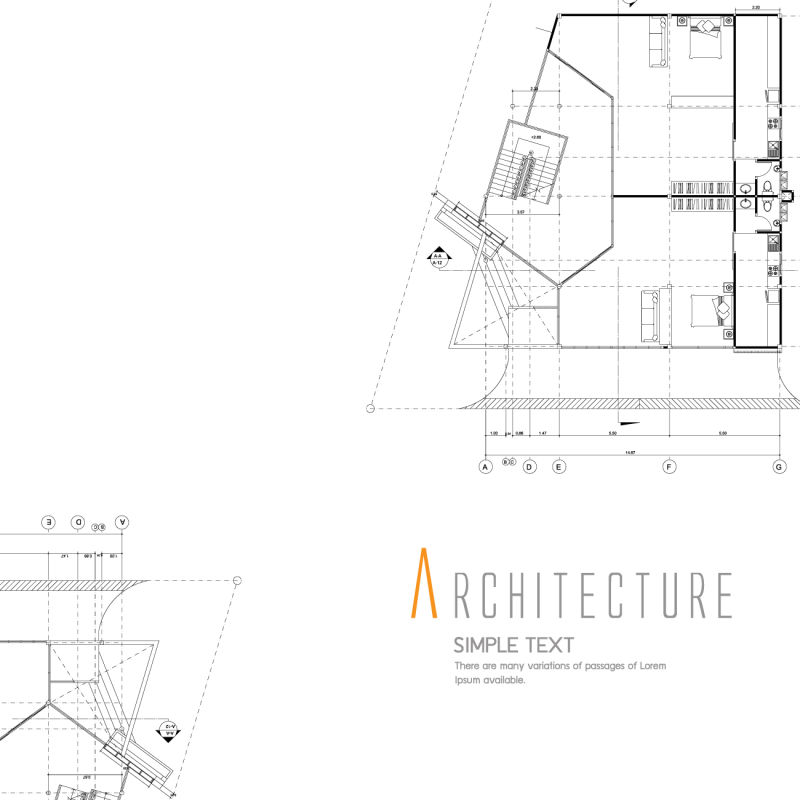 创意矢量建筑设计主题的平面插图
