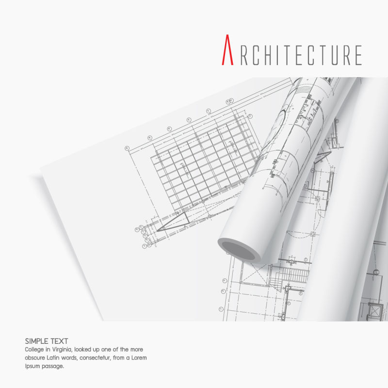 矢量各种建筑设计图纸设计