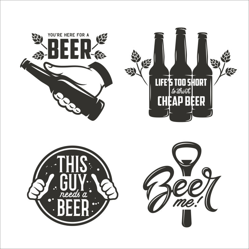 矢量啤酒广告设计元素