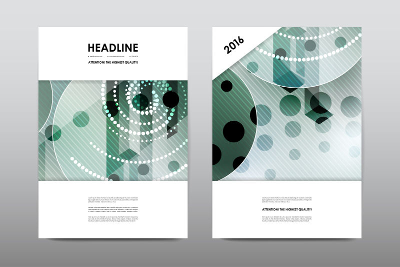 创意矢量现代圆点元素的宣传册设计