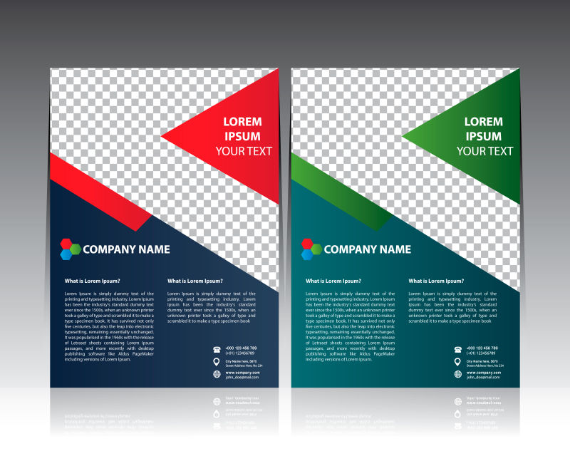彩色的几何图案宣传册矢量设计