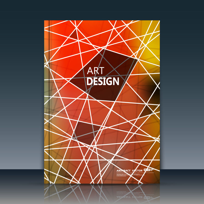 矢量的抽象橙色图案书刊封面设计