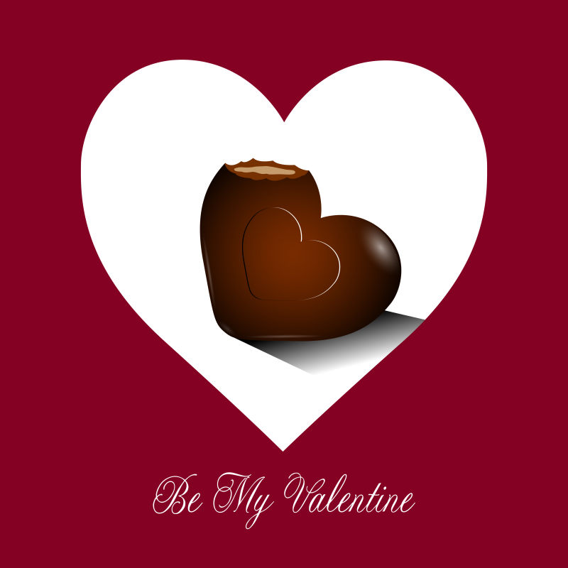矢量情人节巧克力插图设计