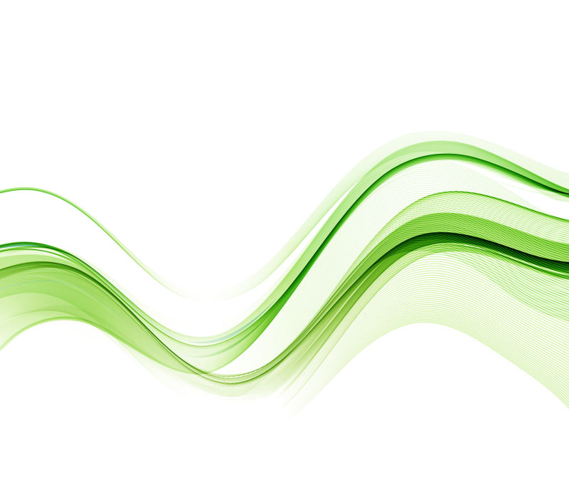 抽象矢量绿色波形元素背景