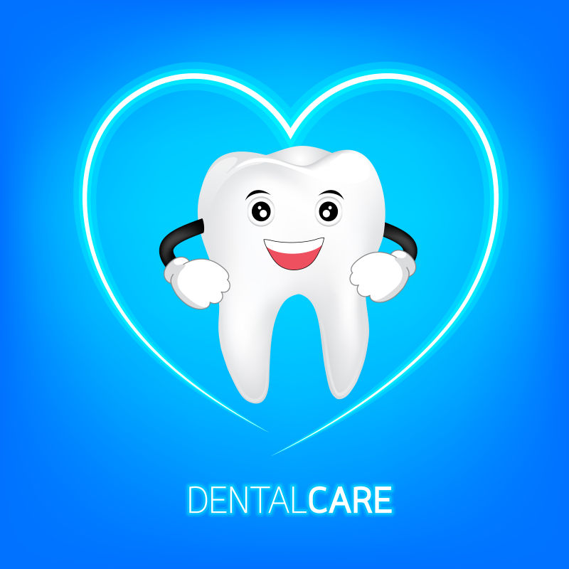 矢量牙科保健概念的创意平面插图
