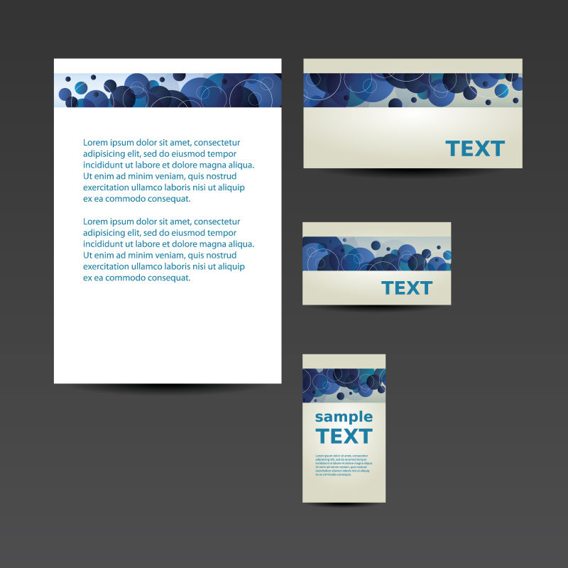 抽象蓝色图案现代宣传卡片矢量设计