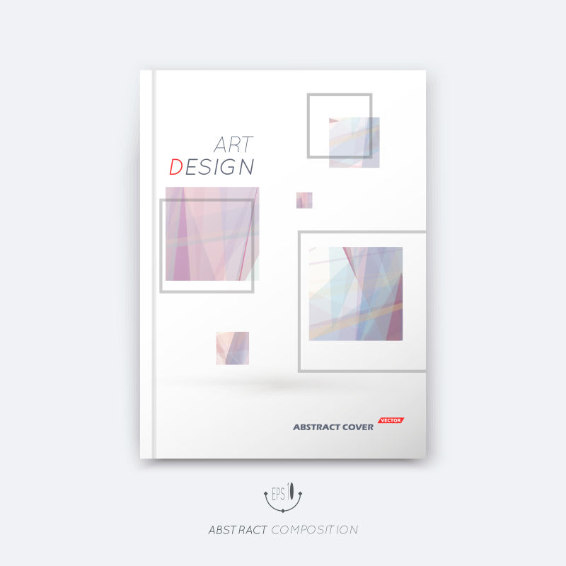 抽象矢量粉色抽象元素的宣传册设计