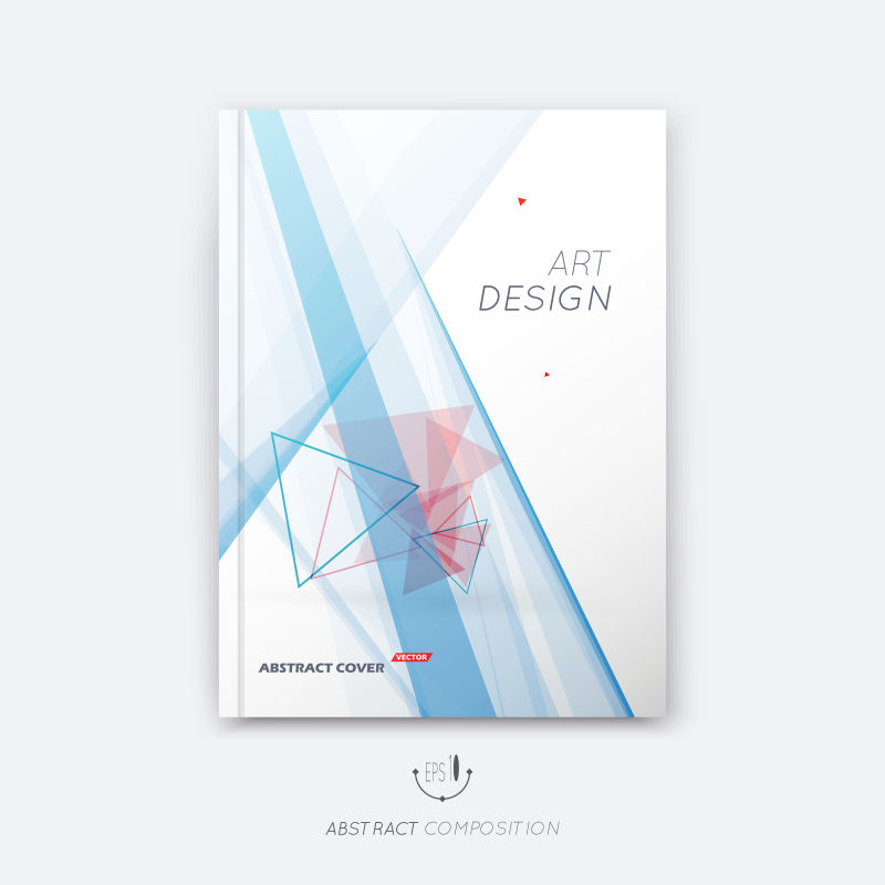 抽象矢量几何元素的宣传册封面设计