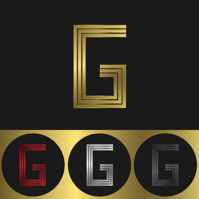 矢量字母g的标志