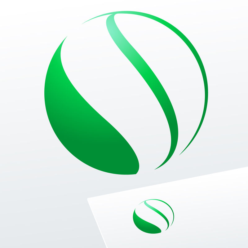 矢量圆形绿色logo