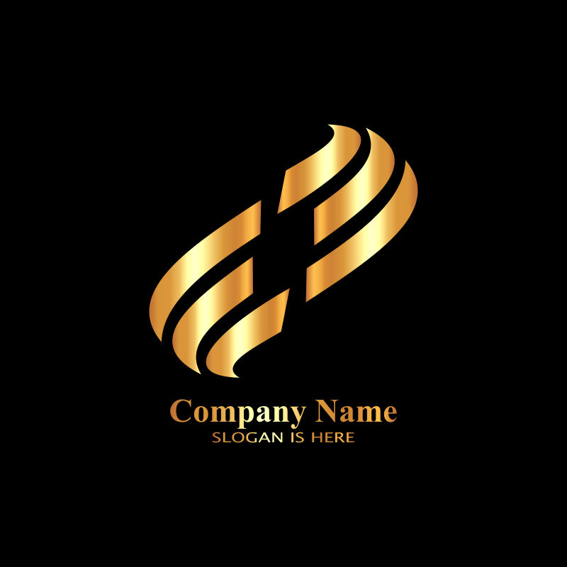 矢量金色的商业logo