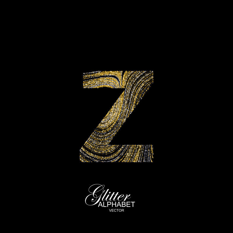 金色字母Z矢量设计