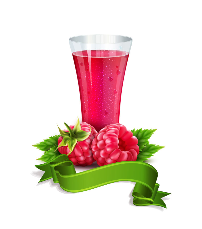 抽象矢量树莓汁设计