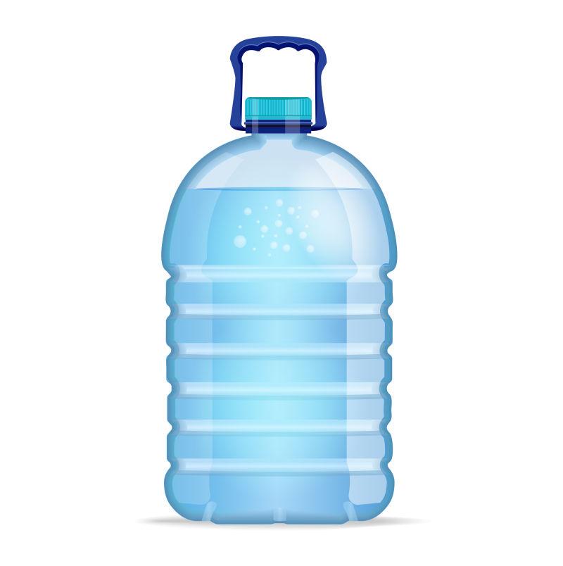 矢量大瓶干净的蓝色水