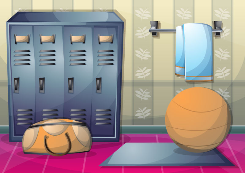 创意矢量健身球元素的插图