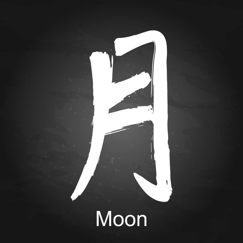 创意矢量月的象形文字设计