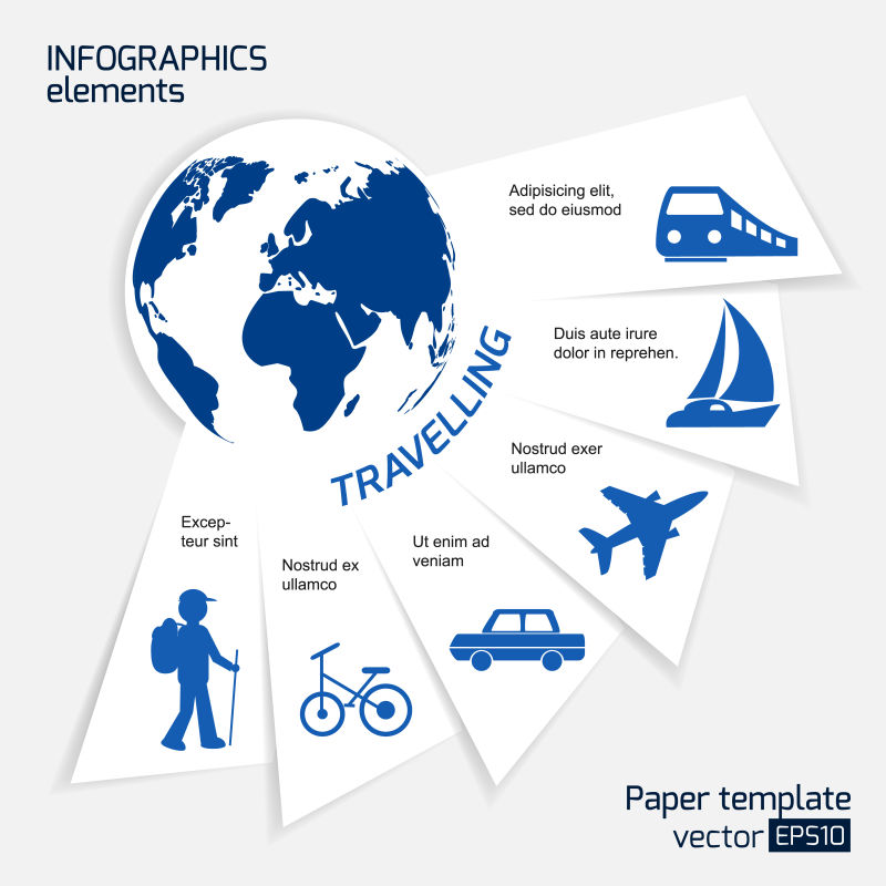 旅游信息图表矢量设计