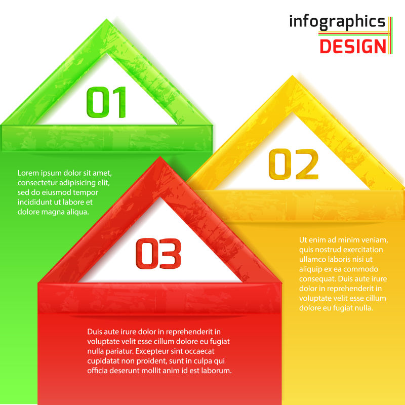 彩色房屋样式现代信息表矢量设计