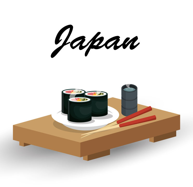 日本美食图标矢量设计