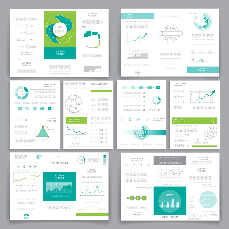 矢量设计商业数据可视化小册子