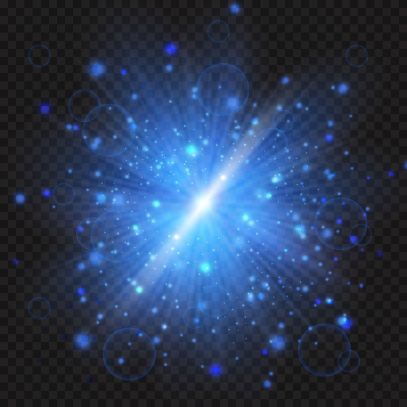 抽象矢量蓝色星光设计元素