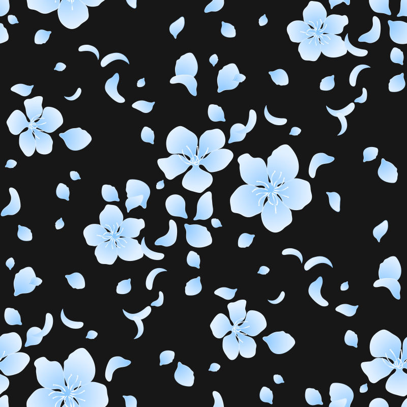 抽象矢量蓝色樱花设计背景