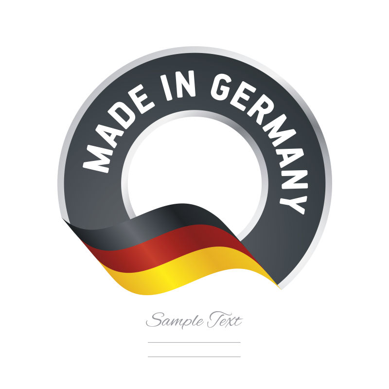 抽象矢量德国制造标签设计