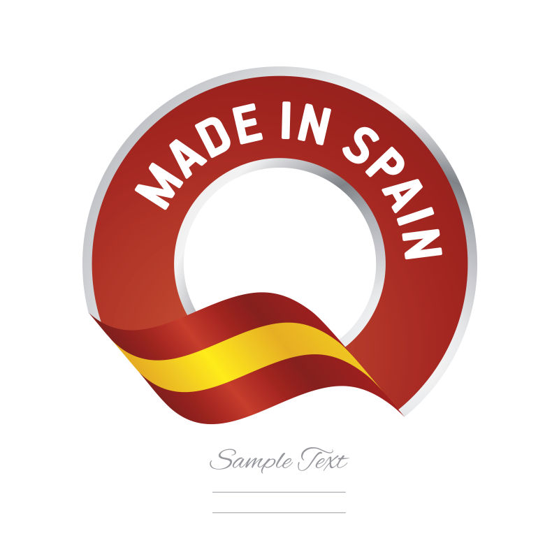 抽象矢量西班牙制造标签设计