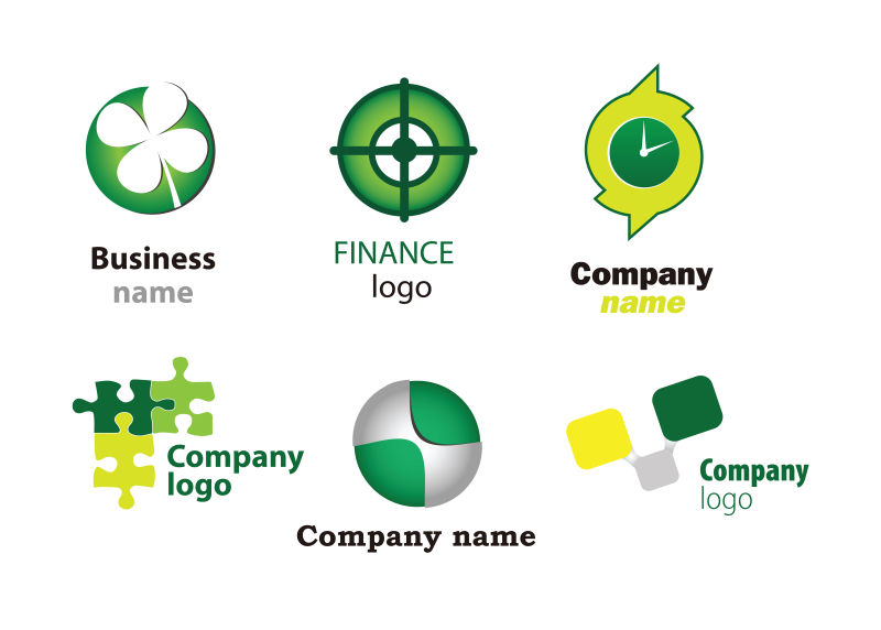 创意矢量绿色商业标志设计