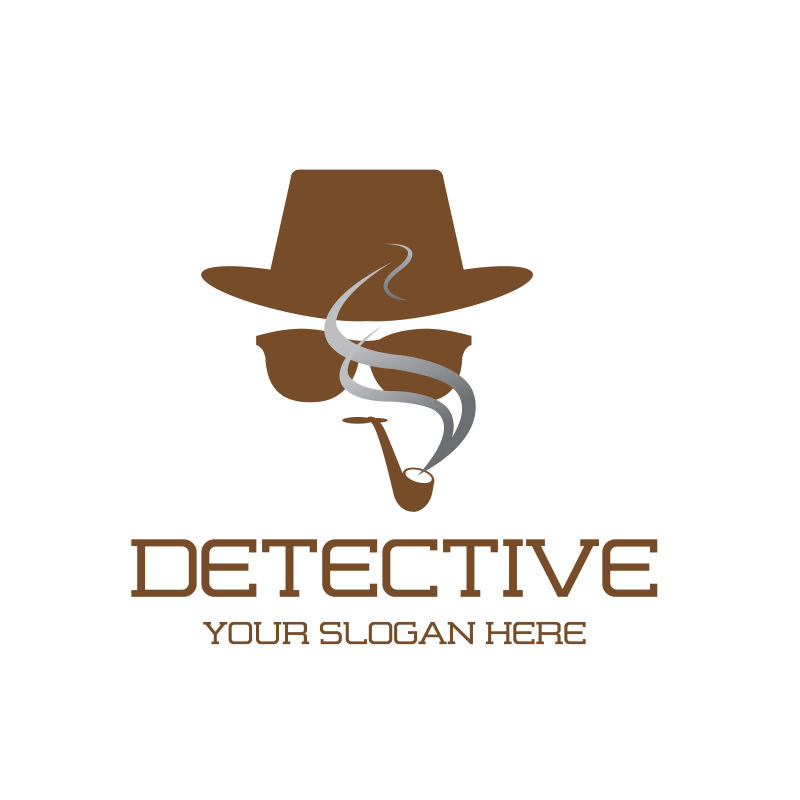 矢量侦探主题的标志设计