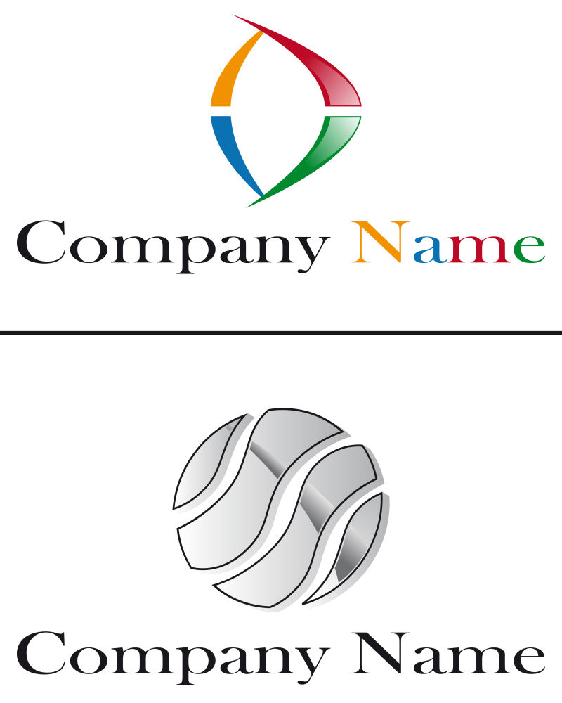 抽象矢量商业公司标志设计