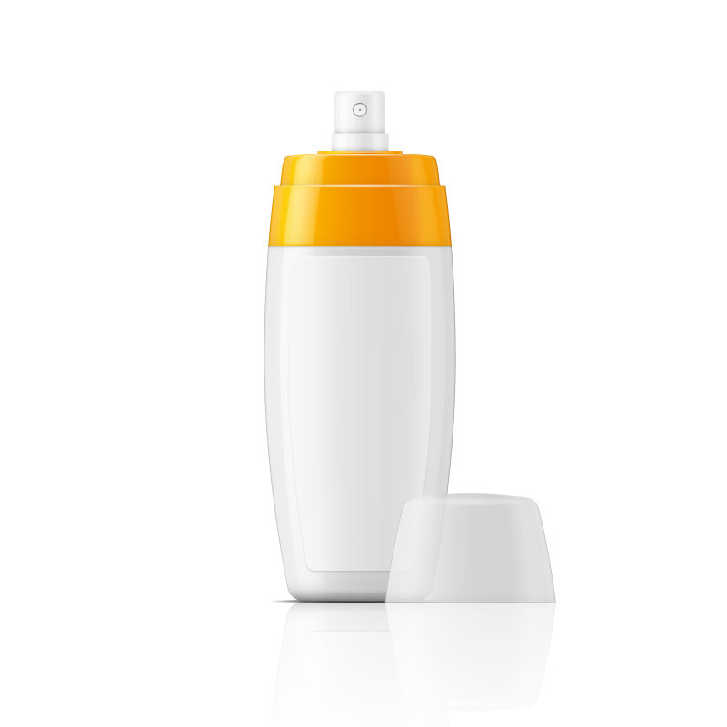 抽象矢量白色喷雾瓶包装设计