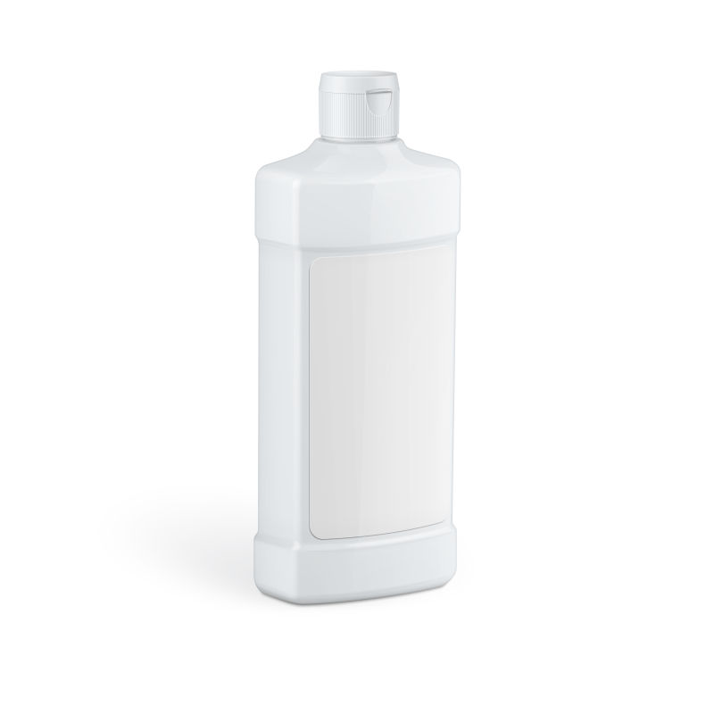 矢量抽象白色塑料瓶设计