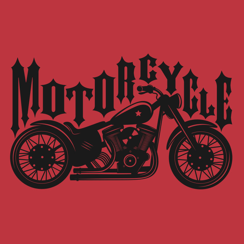矢量创意现代摩托车徽章设计