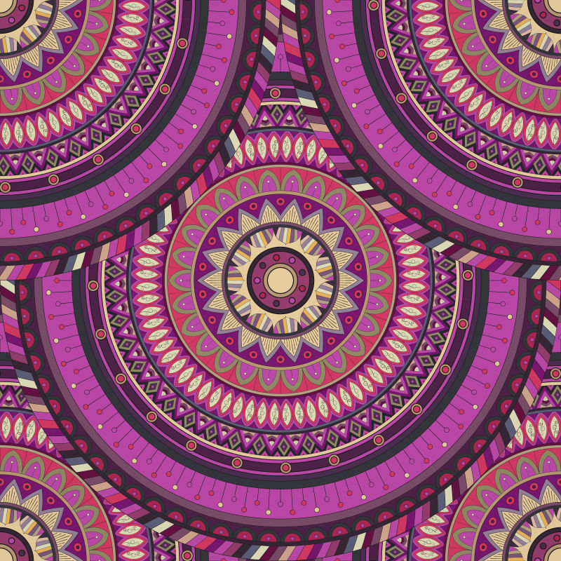 抽象矢量紫色花卉元素的装饰背景