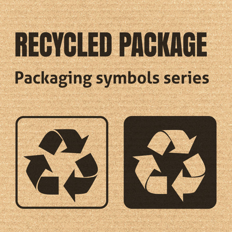矢量回收包装包装符号瓦楞纸板背景