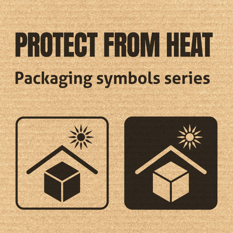 矢量保护热包装符号瓦楞纸板背景