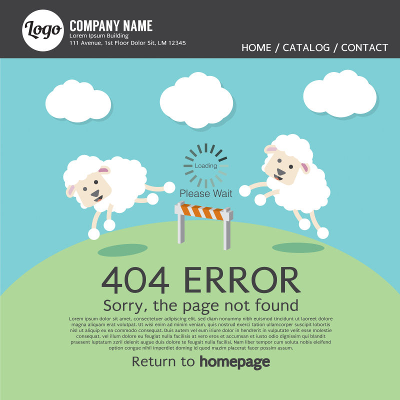 404网页错误页面矢量设计