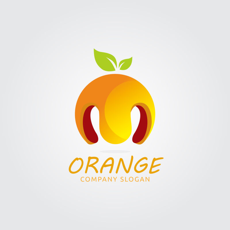 矢量的创意橙子标志