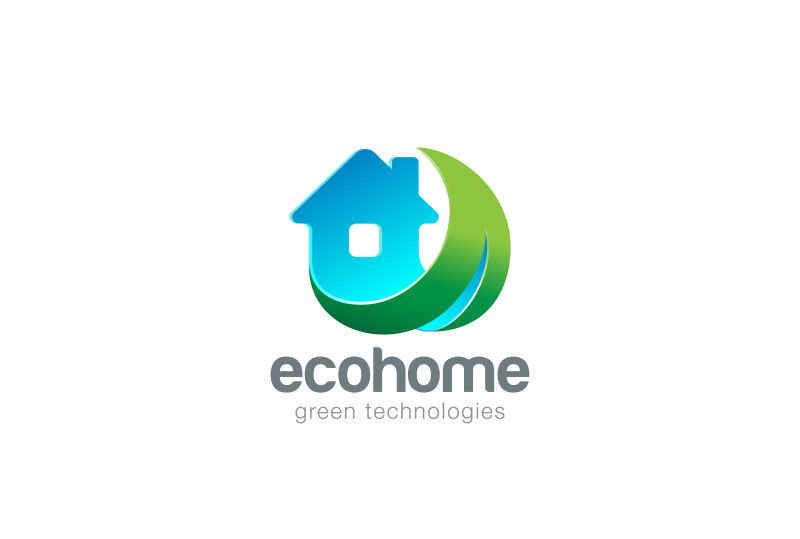 矢量商业生态住宅logo标志