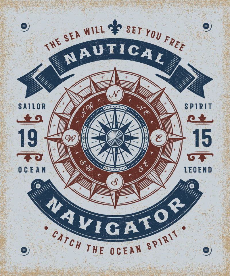 创意矢量航海主题标志设计
